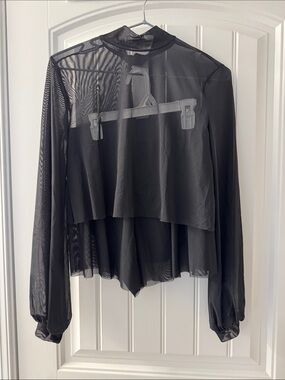 balera Black Mock Neck Top